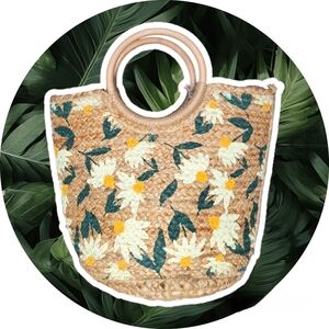 Daisy Painted Tote Bag